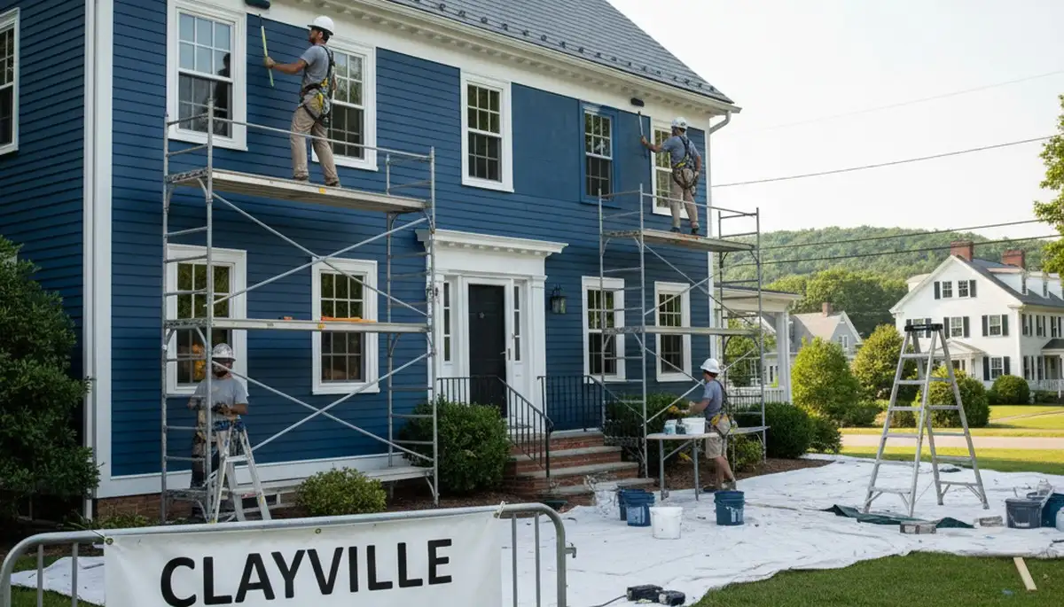 Painting contractors in Warwick, RI on a residential exterior project