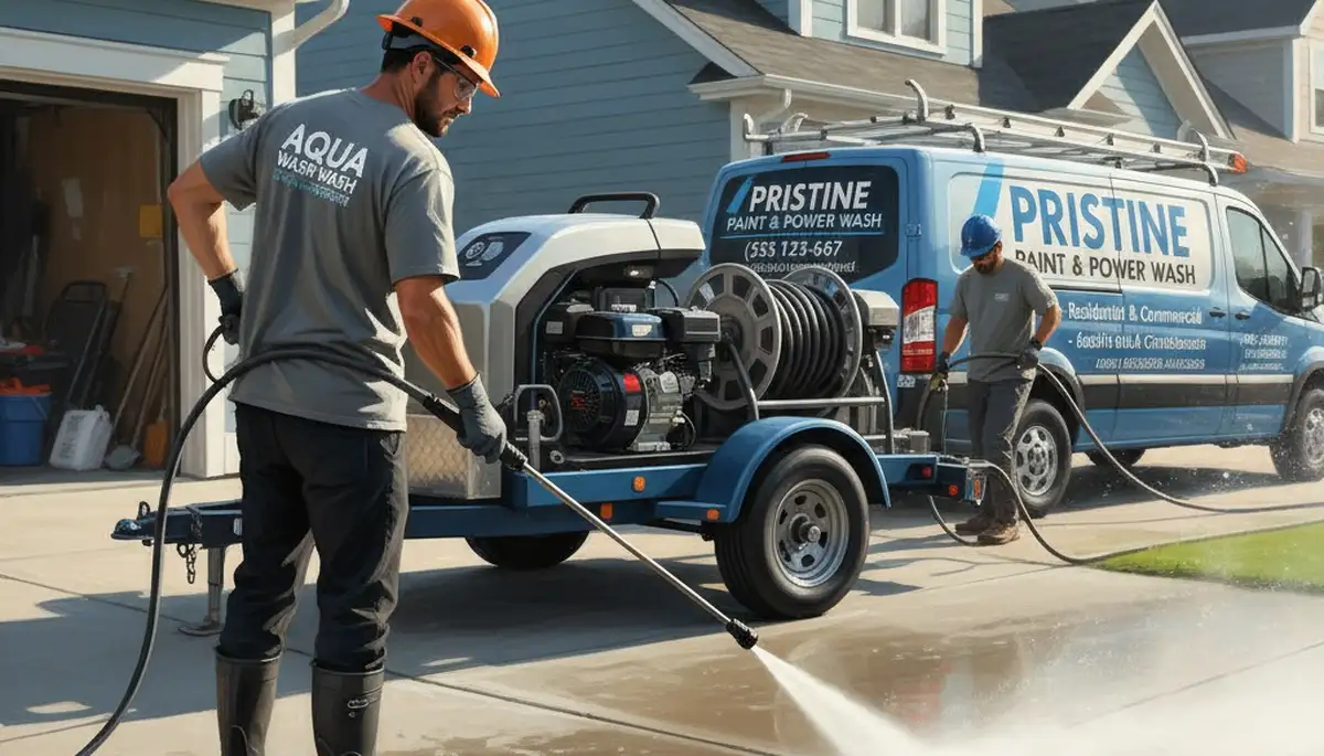 Concrete pressure cleaning in Warwick, RI for driveways, patios, and walkways at Warwick Paint Pros