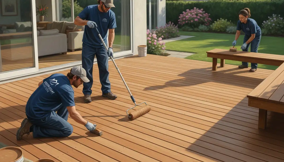Deck painting service in Warwick, RI for coastal weather protection and curb appeal