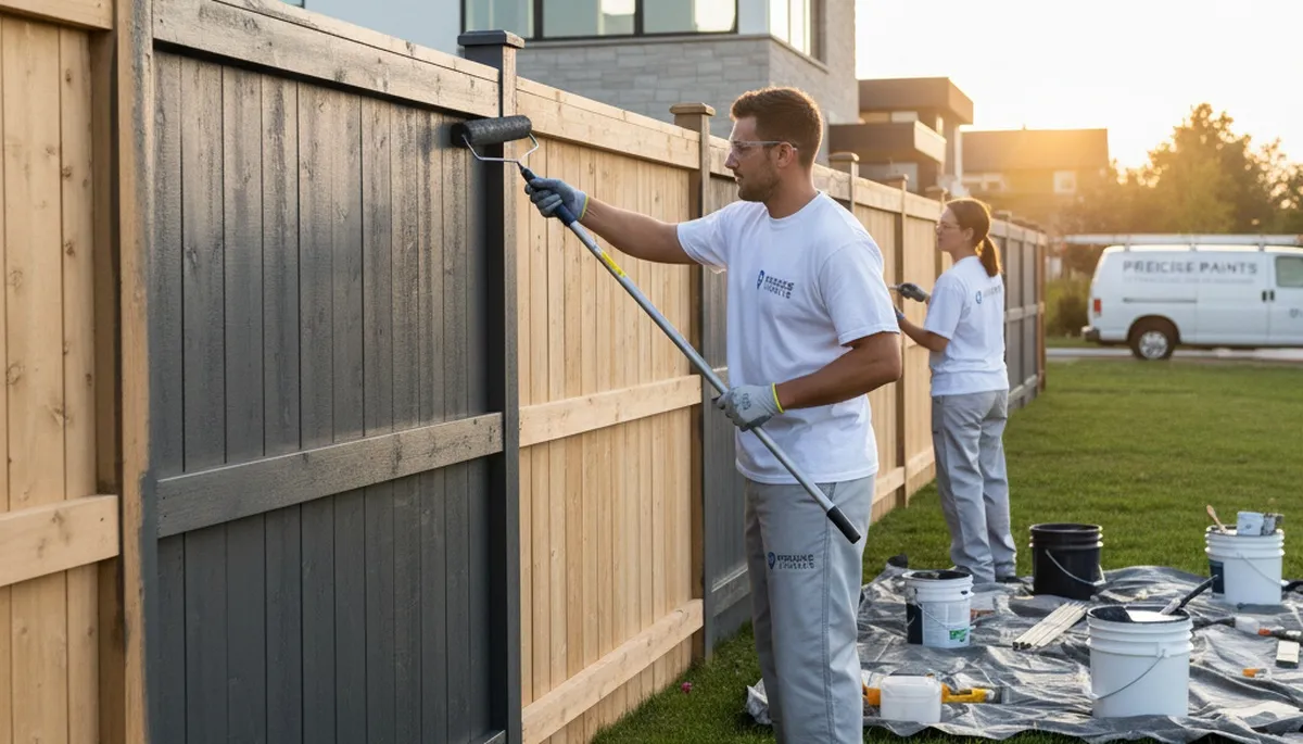 Fence painting service in Warwick, RI for coastal weather protection and curb appeal