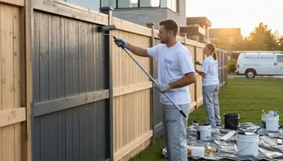 Fence painting service in Warwick, RI for coastal weather protection and curb appeal