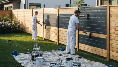 Fence painting service in Warwick, RI for weather-resistant curb appeal and protection