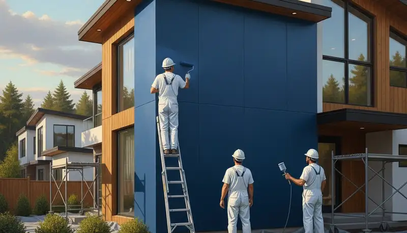 Warwick, RI painters restoring a home's exterior with professional house painting services