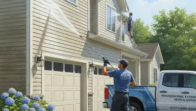 Vinyl siding pressure cleaning service in Warwick, RI for homes with improved curb appeal