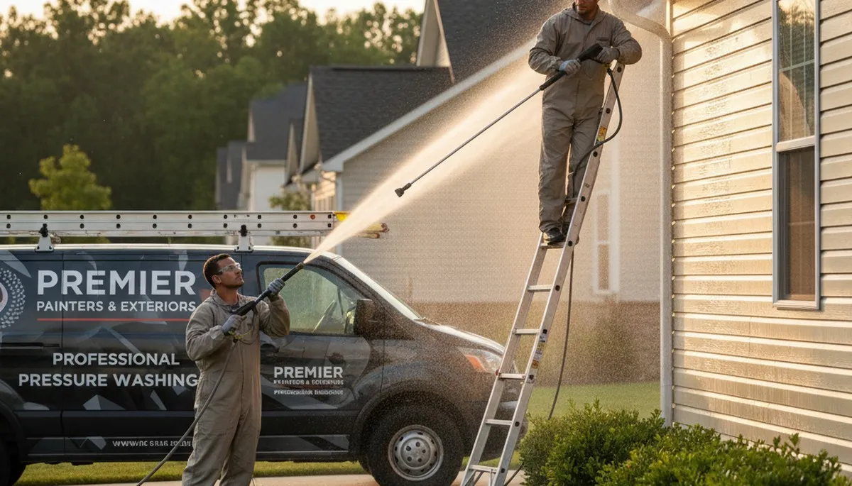 Vinyl siding pressure cleaning in Warwick, RI removes grime, mildew, and salt buildup