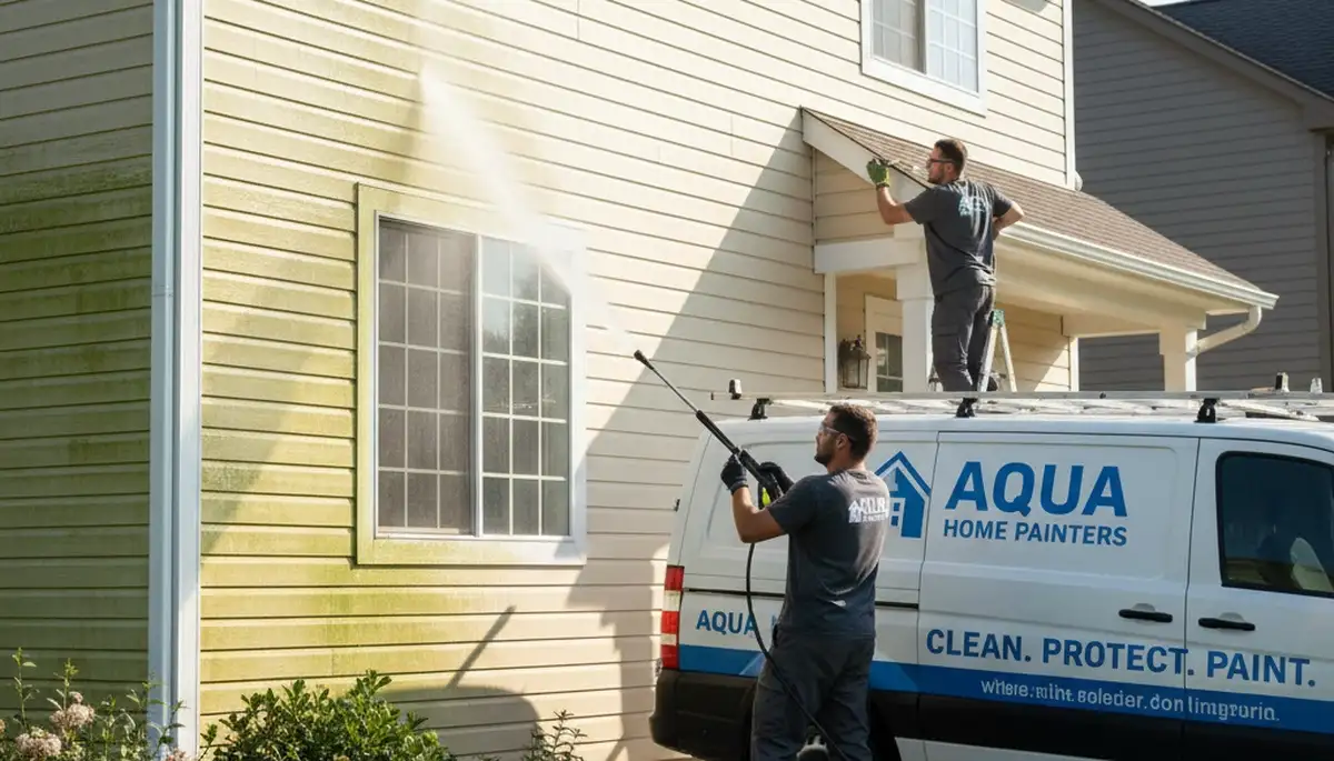 Vinyl siding pressure cleaning in Warwick, RI for grime, mildew, and salt buildup removal